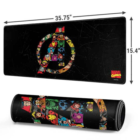 Marvel Classic Comics Avengers Logo Gaming Mouse Pad
